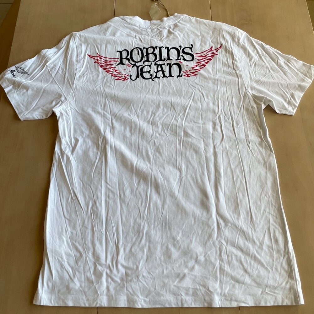 NEW Robin's Jeans Men's Bat White T-Shirt, Cotton/Modal - Size XL - Picture 8 of 12